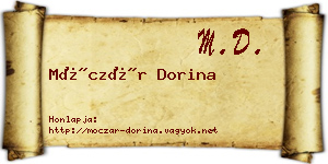 Móczár Dorina névjegykártya