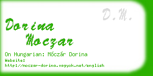 dorina moczar business card
