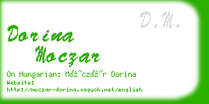 dorina moczar business card